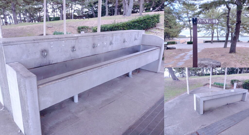 横浜市金沢区海の公園のBBQ場