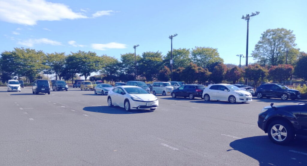 府中市郷土の森の駐車場