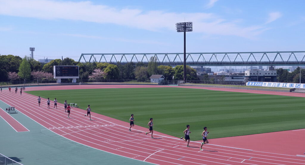 江東区夢の島公園の競技場