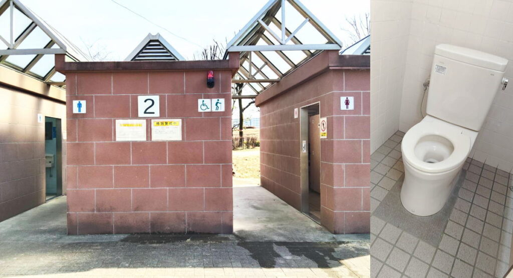 荒川区汐入公園の公衆トイレ
