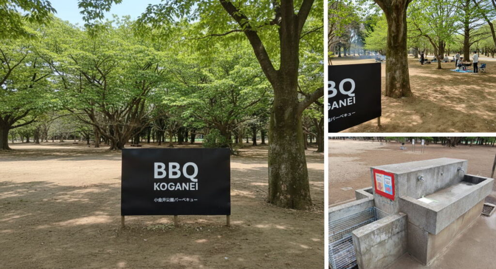 小金井公園のバーベキューエリア