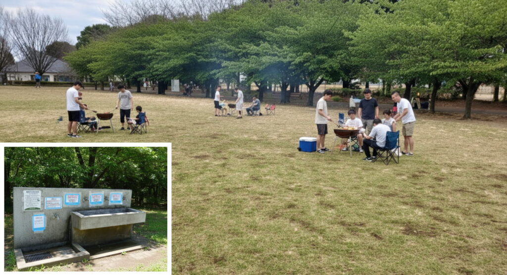 西東京いこいの森公園のバーベキューエリア