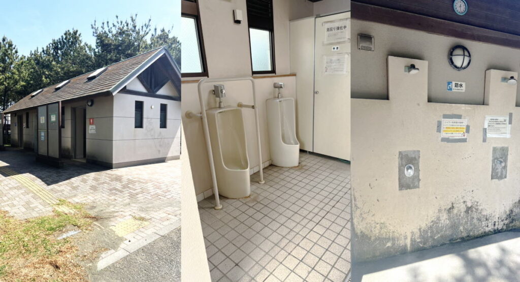 茅ヶ崎市柳島海岸に設置されている公衆トイレ